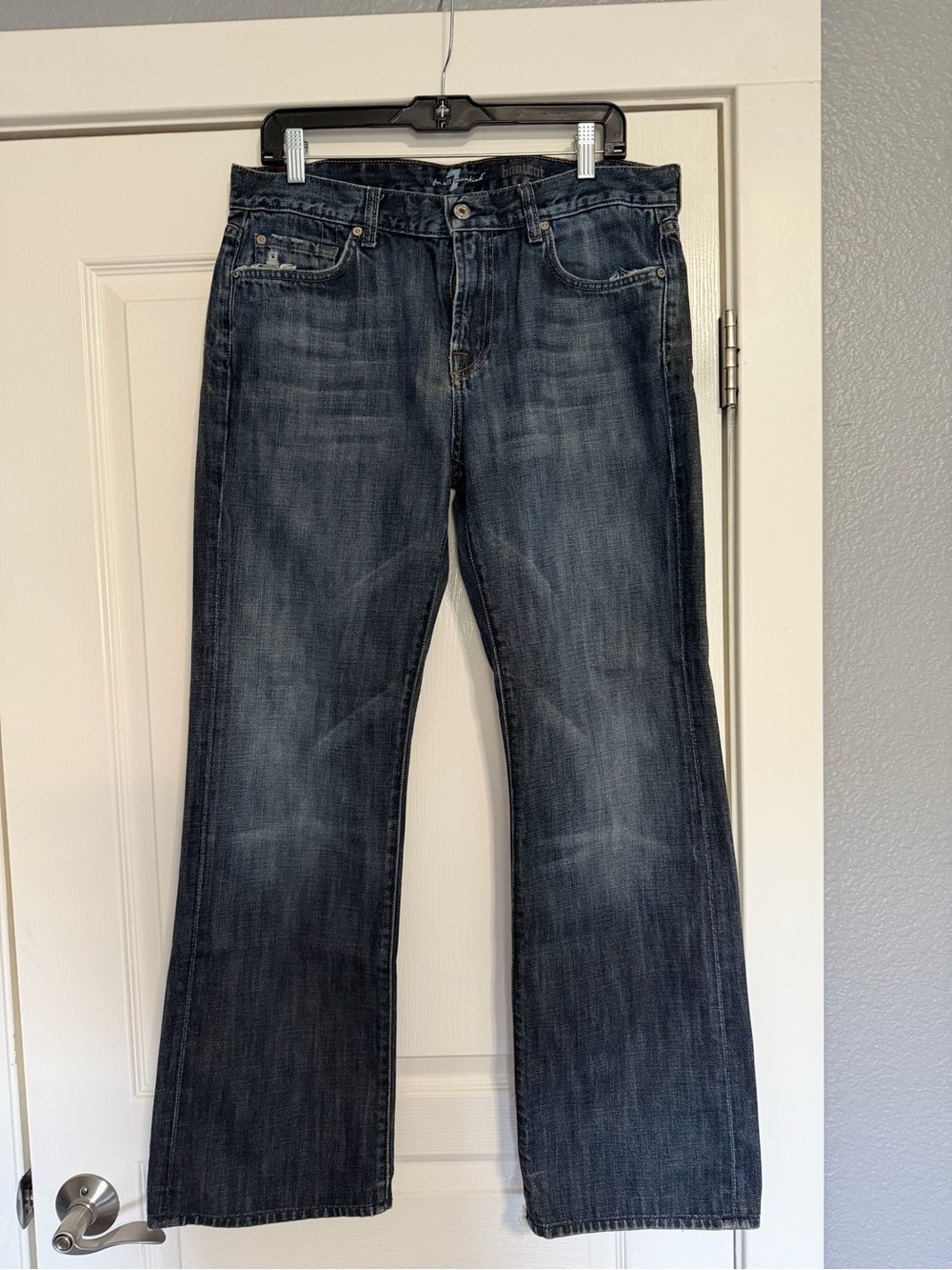 7 For All Mankind Men’s Dark Blue Bootcut Jeans